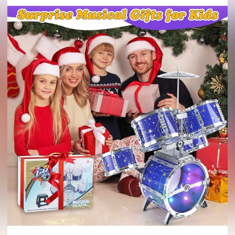 Jazz Drum Musical Play Set For Kids Brand New - Picture 2 of 11